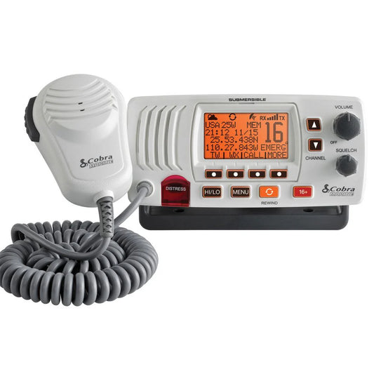 Cobra Marine DSC Fixed Mount VHF Radio MR F57W Marino