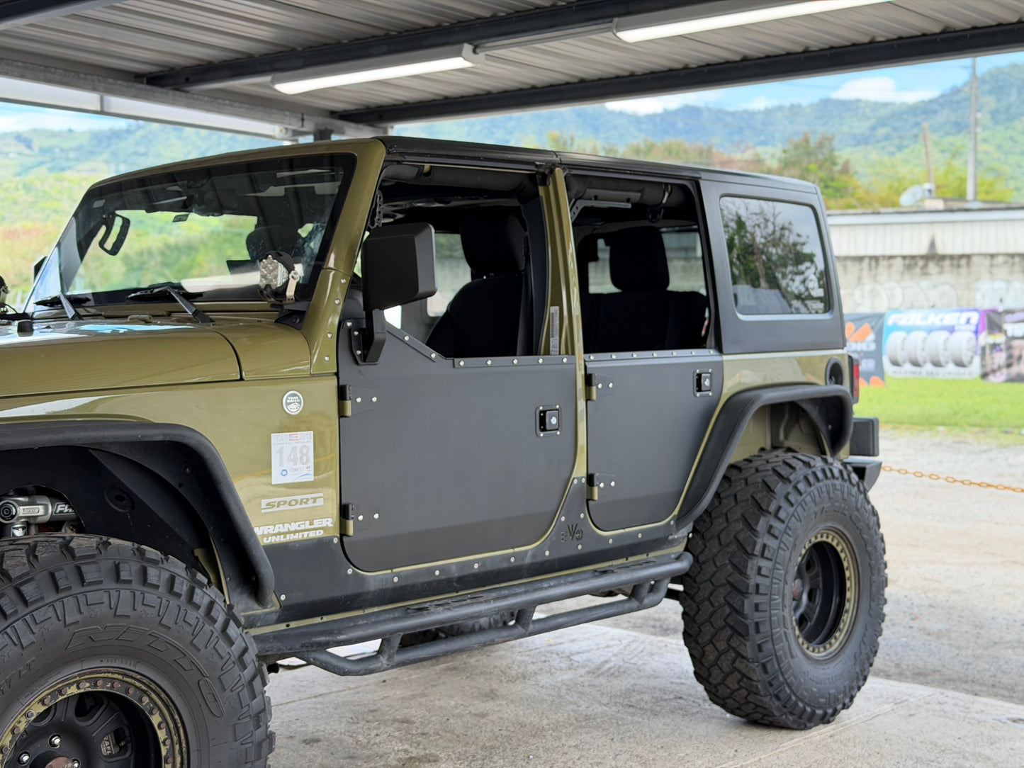 Puertas Cortas Jeep JK 07-18 Aluminio 4 Puertas + Retrovisores
