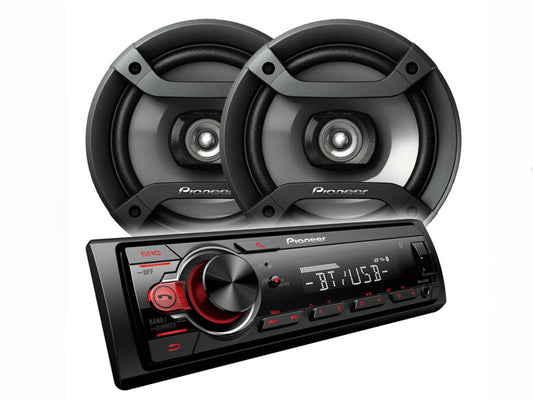 Pioneer Combo Radio y (2) Bocinas 6” Media Player Bluetooth MXT-S216BT