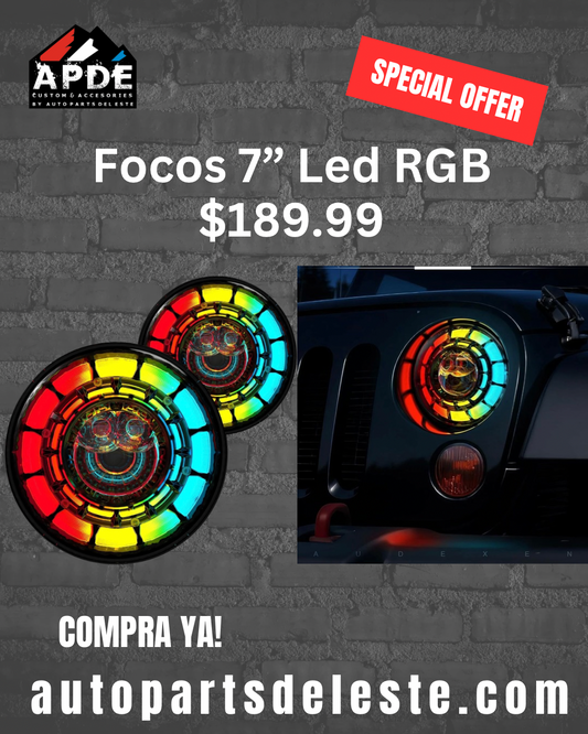 Focos Led 7” RGB Jeep JK/TJ Par
