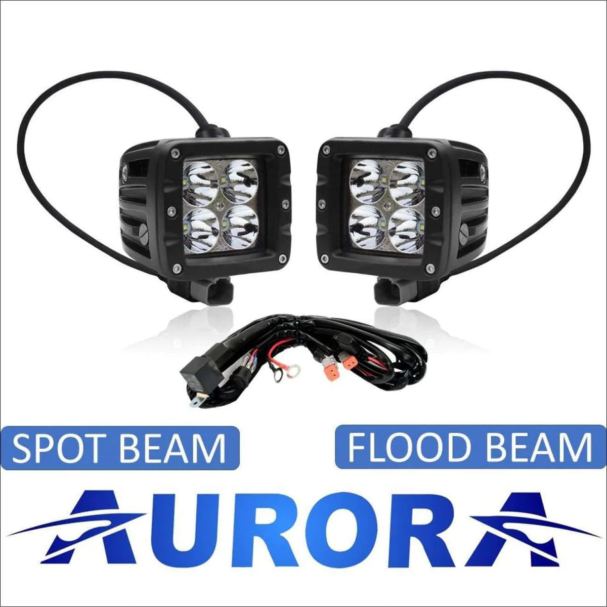 Aurora Pod 3” LED Pod light kit - 3,880 Lumens Flood (2) Par con Rabiza ALO-2-E4T