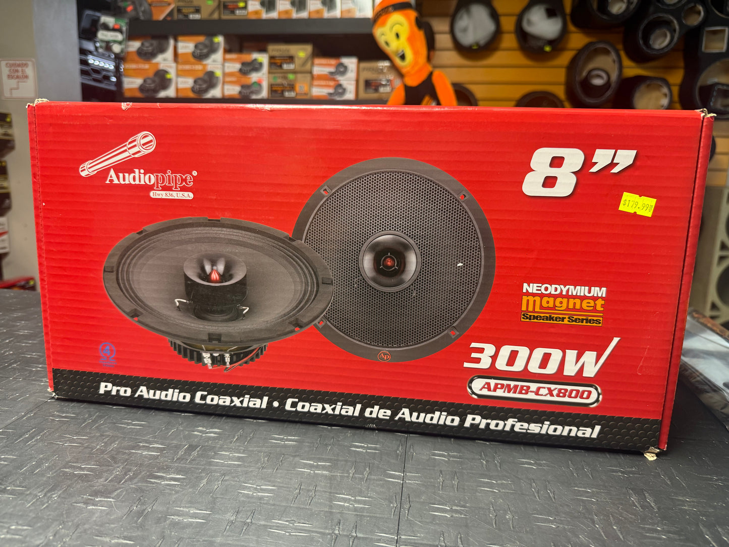 Audiopipe 8” Coaxial ND 300W Par APMB-CX800