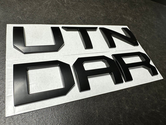 Letras de Compuerta Tundra 2014 al 2021 Negras 3D