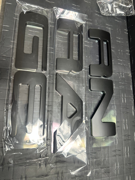 Letras de Compuerta Ranger 2019-2025 Negro Matte ABS Plastic 3D